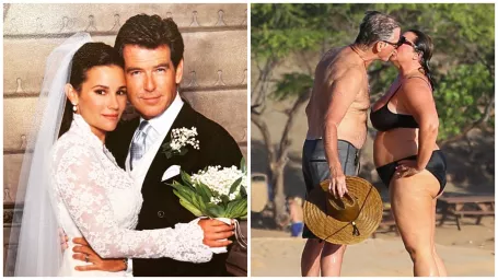 Pierce Brosnan s manželkou Keely.