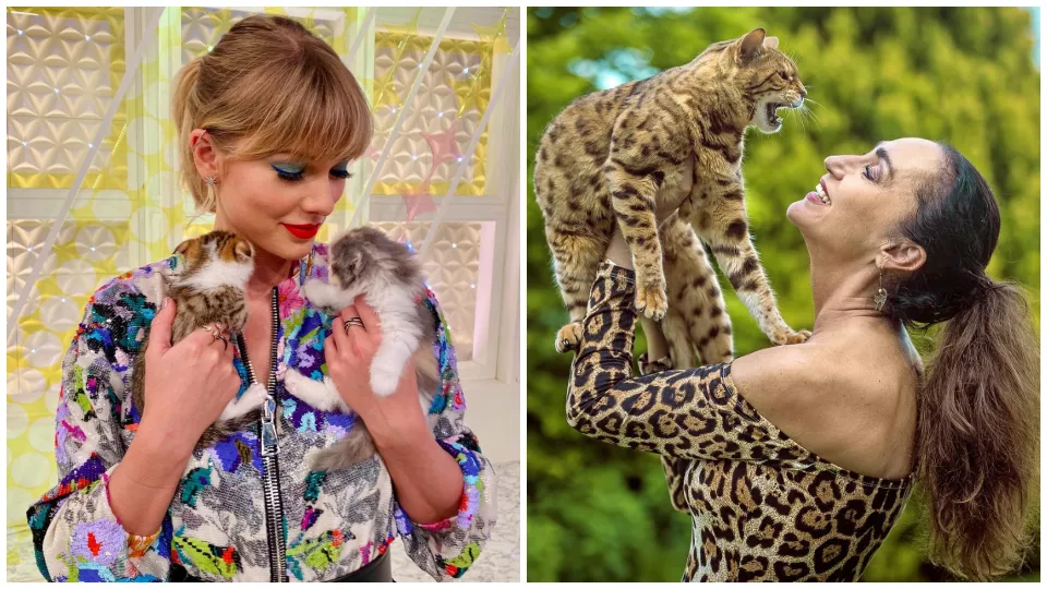 Americká speváčka Taylor Swift (vľavo) a slovenská speváčka Sisa Lelkeš Sklovská (vpravo).