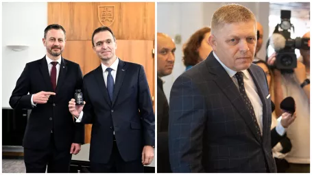 Eduard Heger, Ľudovít Ódor a Robert Fico.