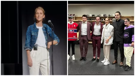 Céline Dion sa po prvýkrát po štyroch rokoch ukázala na verejnosti na zápase NHL.