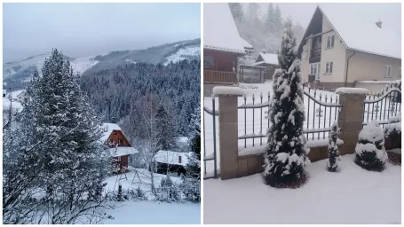 Vľavo: Obec Huty, vpravo: Čadca