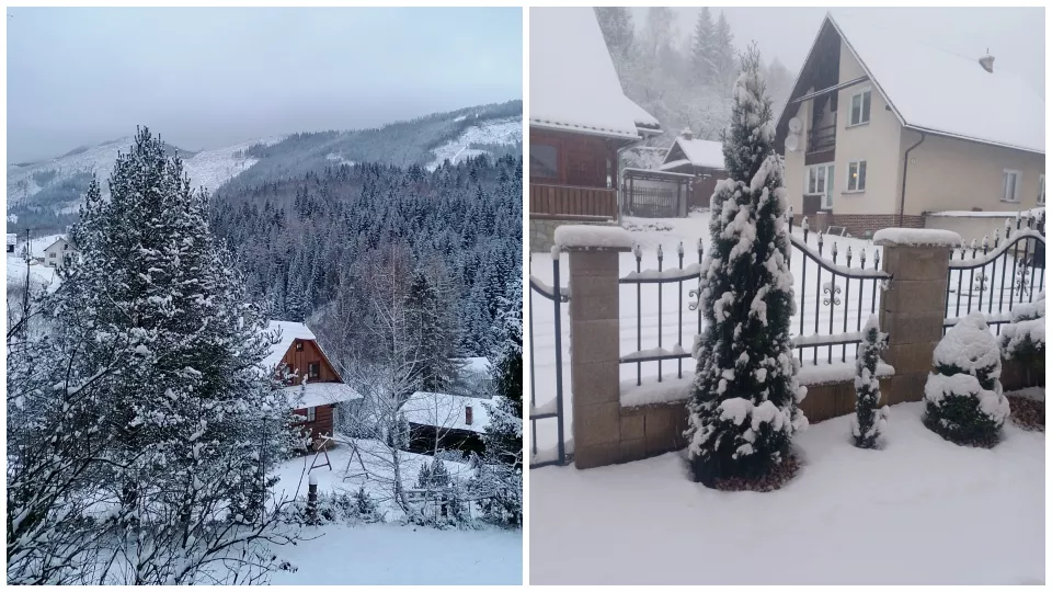 Vľavo: Obec Huty, vpravo: Čadca