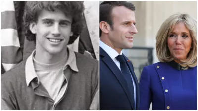 Emmanuel Macron s manželkou Brigitte / Mladý Emmanuel na strednej škole