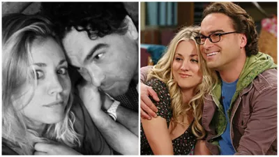  Herečka Kaley Cuoco a herec Johnny Galecki