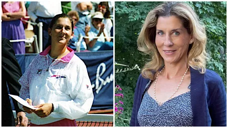 Monika Selešová v roku 1992 a v roku 2022