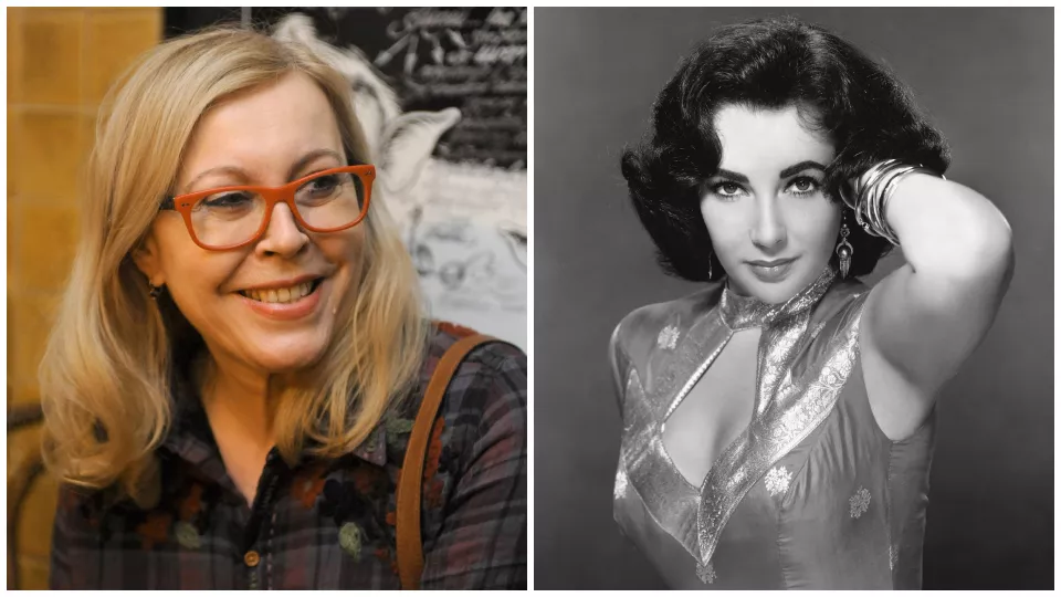 Marta Sládečková (vľavo) a Elizabeth Taylor (vpravo).