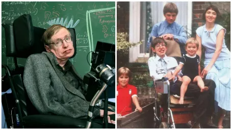 Stephen Hawking s rodinou.