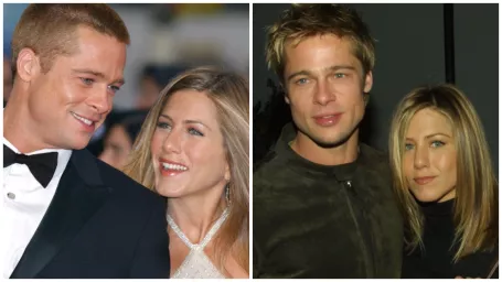 Jennifer Aniston a Brad Pitt.