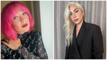 Česká speváčka Tereza Mašková (vľavo) a americká speváčka Lady Gaga (vpravo).