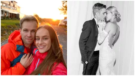 Tomáš Bezdeda a manželka Ivana (vľavo) a Justin a Hailey Bieber (vpravo).