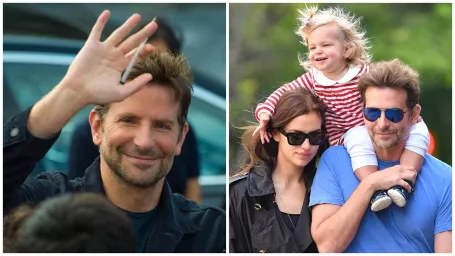 Bradley Cooper s bývalou partnerkou Irinou Shayk a dcérou Leou.