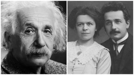  Albert Einstein s prvou manželkou Milevou Marićovou.