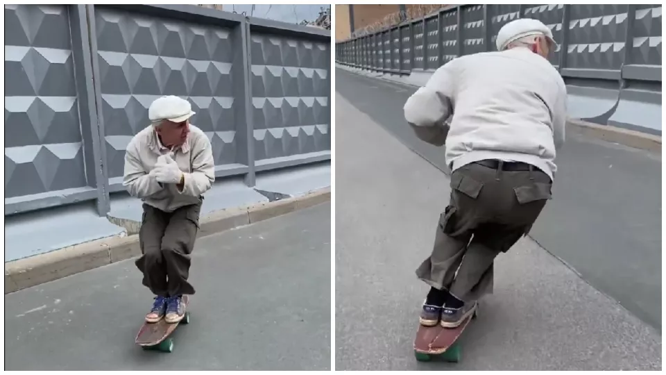 Igor na skateboarde.