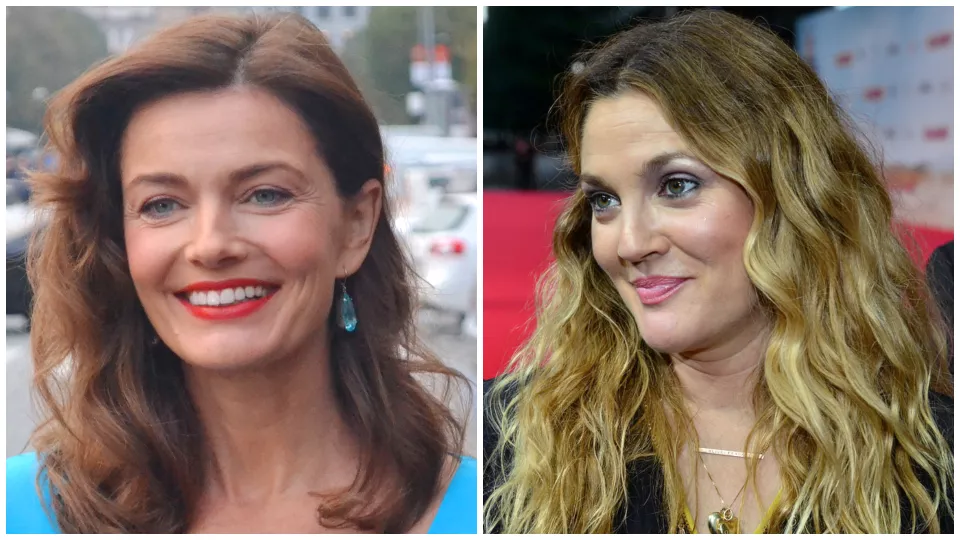 Česká supermodelka Paulína Pořízková (vľavo) a americká herečka Drew Barrymore (vpravo).