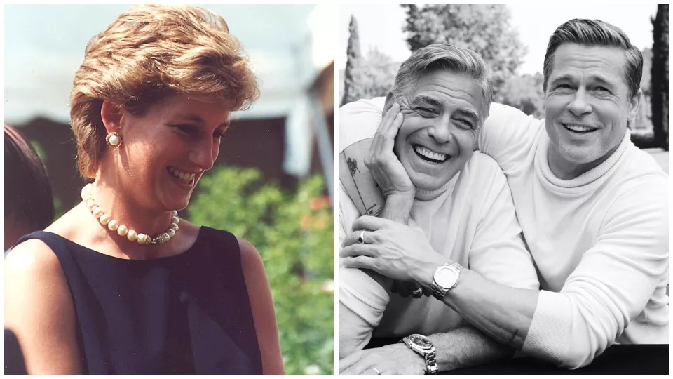 Princezná Diana / George Clooney a Brad Pitt pre magazín GQ