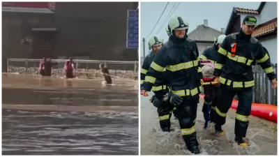 Záchrana muža v meste Krnov / Zábery z moravsko-sliezskeho kraju