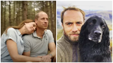 Princezná Kate s manželom Williamom / James Middleton so psom Ellie