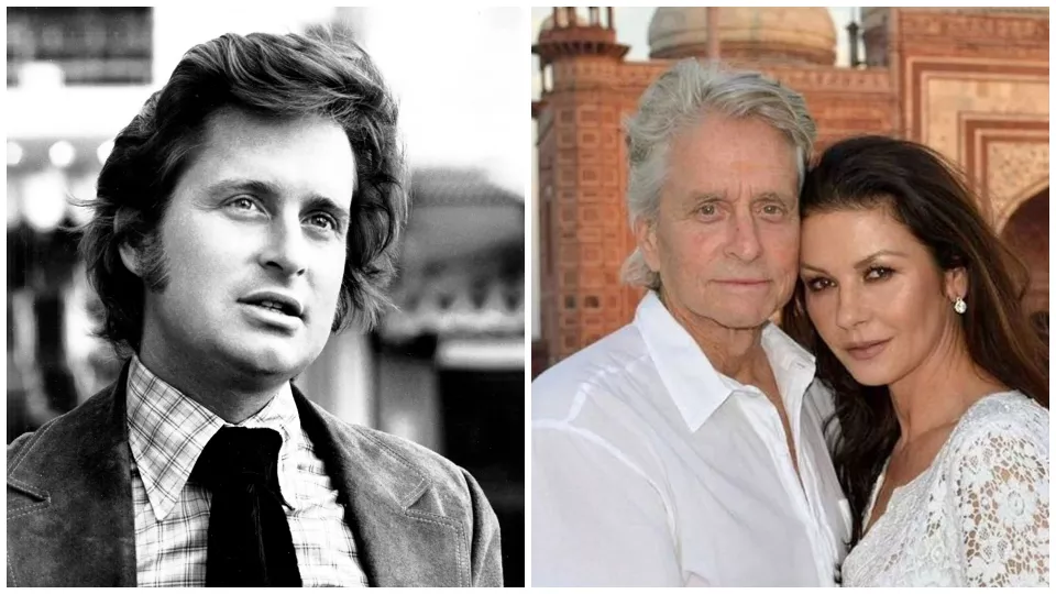 Michael Douglas v roku 1975 / s manželkou Catherine Zeta-Jones