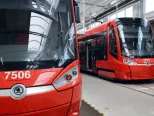 Na snímke električky vo vozovni DPB Bratislava -Jurajov dvor.