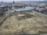 Z výstavby nového Národného futbalového štadióna v areáli starého ŠK Slovana Bratislava na Tehelnom poli 3. marca 2015 v Bratislave. FOTO TASR - Pavel Neubauer