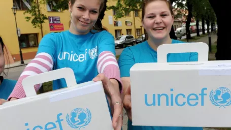 Zbierka UNICEF, archívne foto.