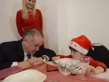 Prezident Andrej Kiska na návšteve centra, 24. decembra 2016