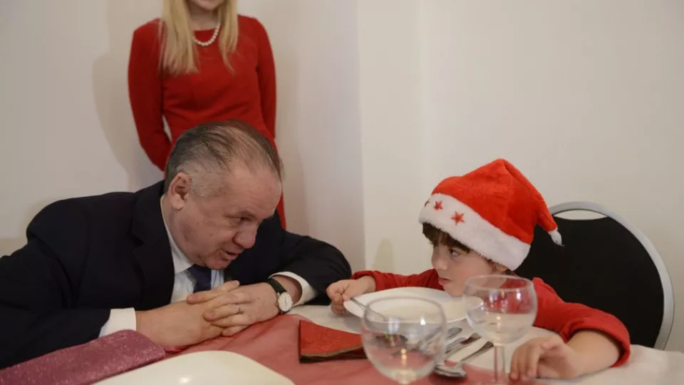 Prezident Andrej Kiska na návšteve centra, 24. decembra 2016